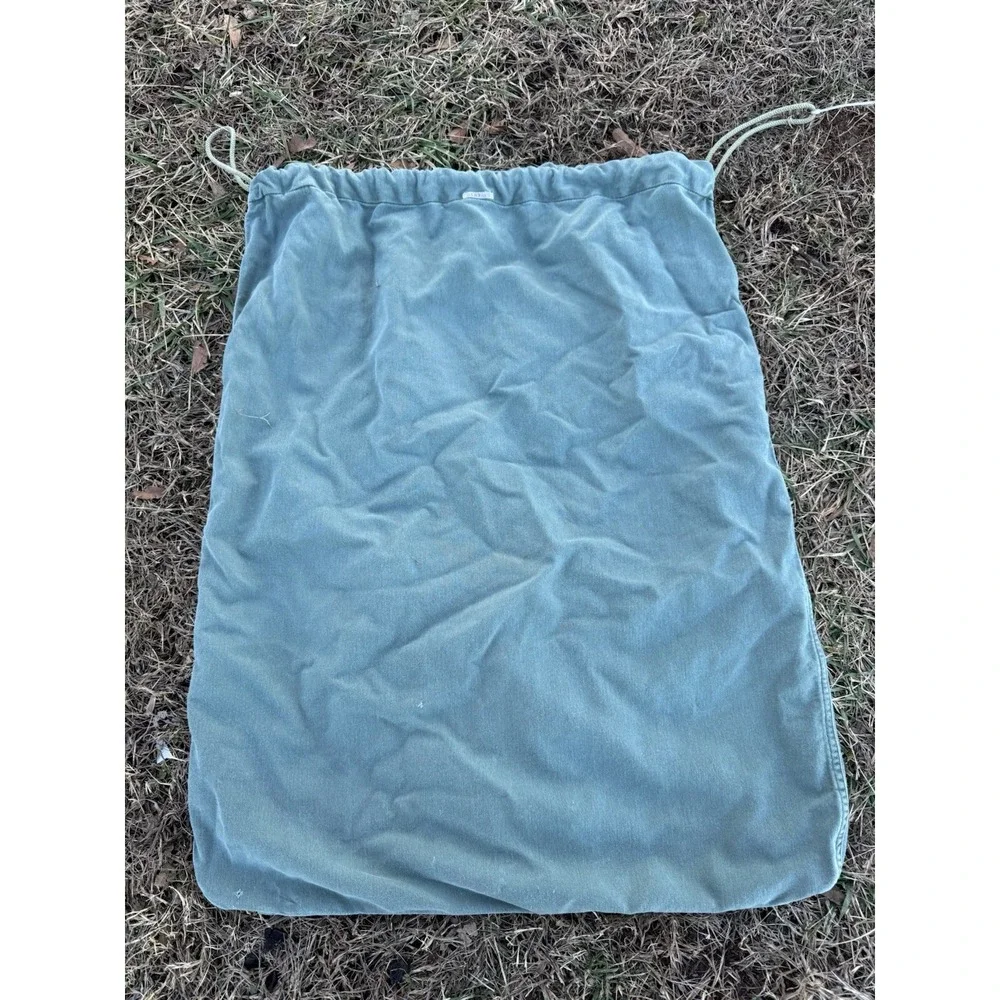 US Military Laundry Barracks Bag- Green Canvas Drawstring Army‎